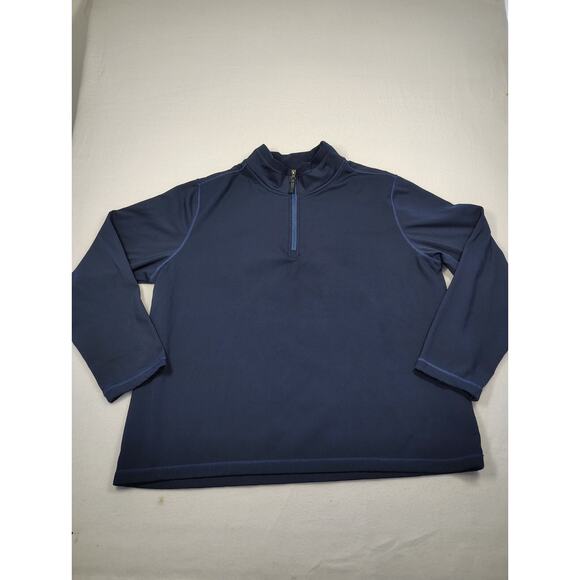 32 Degrees Heat Mens Sweater XXL Blue Sweatshirt Long Sleeve 1/4 Zip Pullover - Picture 1 of 13